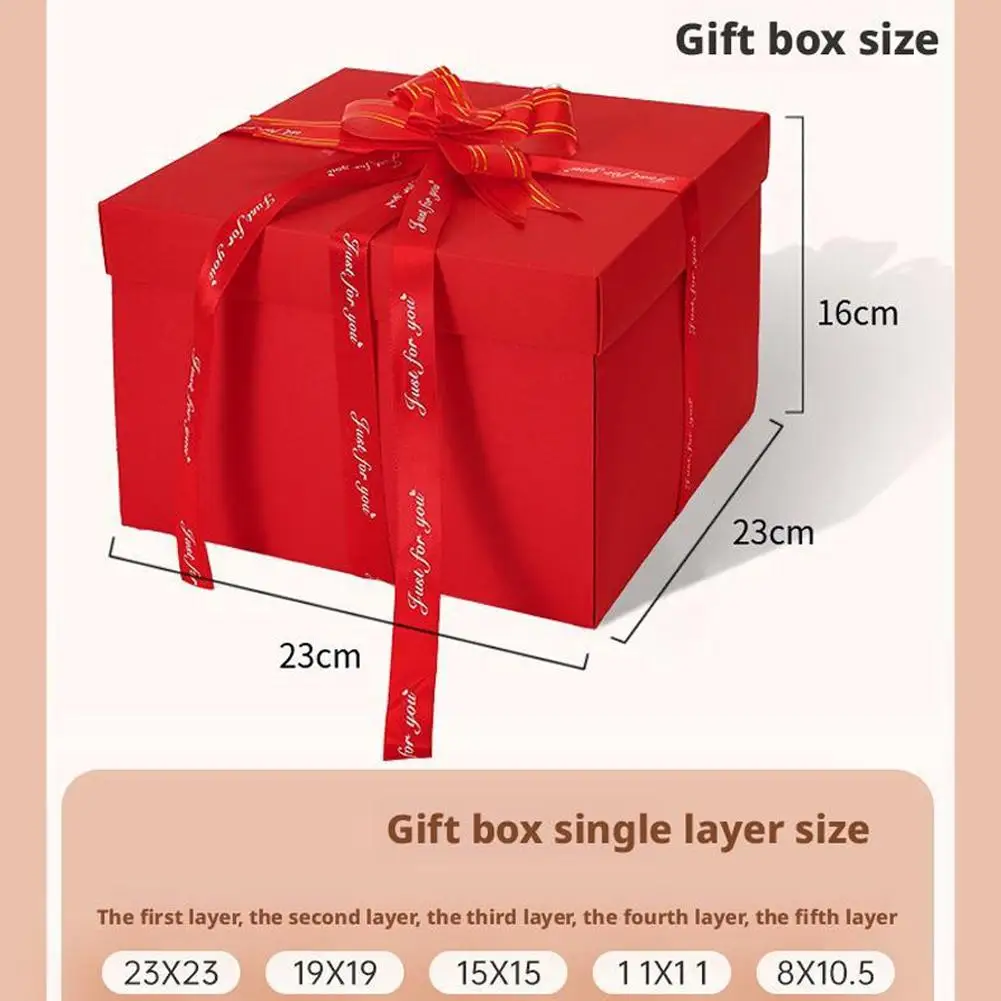 5-lagige kreative Explosions-Geschenkbox zum Selbermachen, kreieren Sie verschiedene Geschenke selbst. Mysteriöses, selbstgemachtes Geschenk zum Geburtstag, Weihnachten – Detail 8