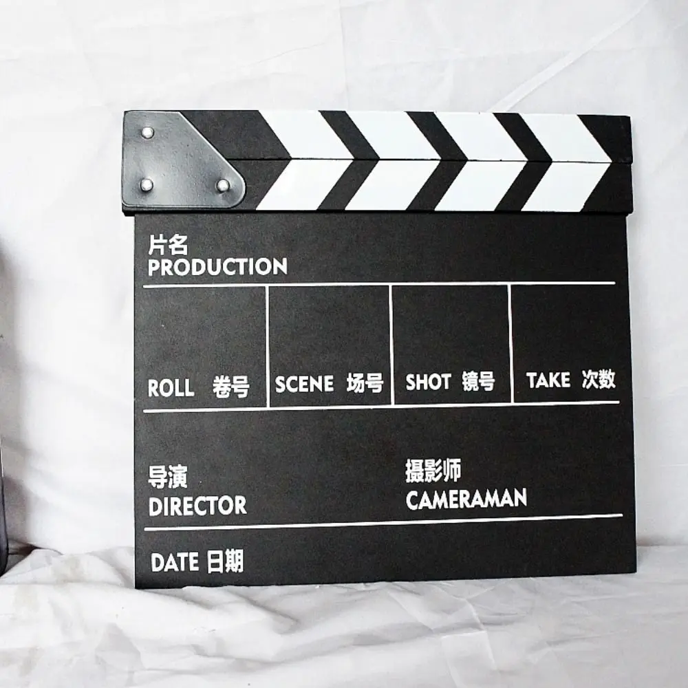 ไม้ Regisseur ฉาก Clapperboard การถ่ายภาพเครื่องประดับ Creative Regisseur Clapping Board ส่วนบุคคล Regisseur Board