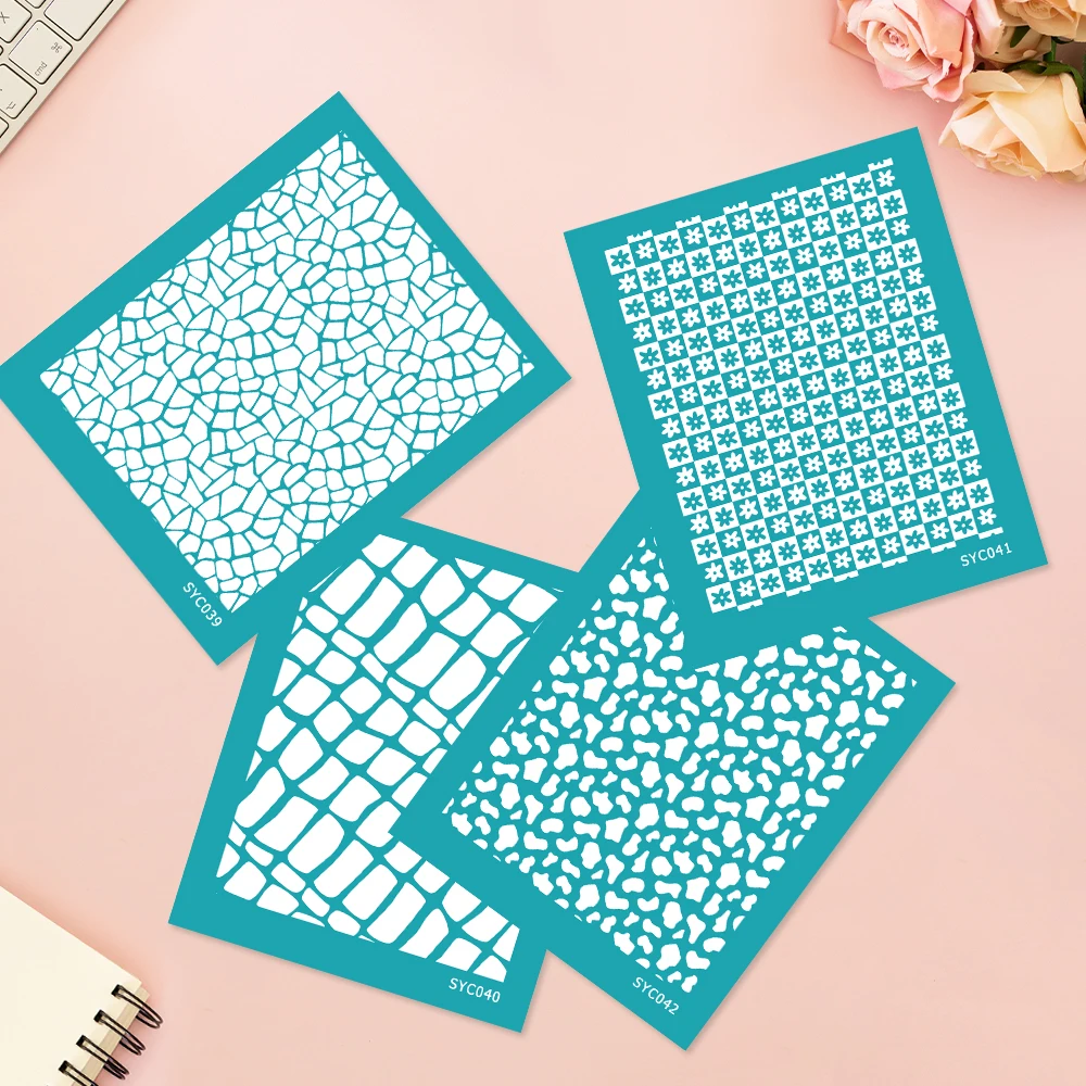 2025 جديد الشاشة الحريرية قابلة لإعادة الاستخدام طقم الطباعة بالشاشة الحريرية للطباعة على الطين مجوهرات الطين أقراط بوليمر كلاي الإستنسل مائي #5