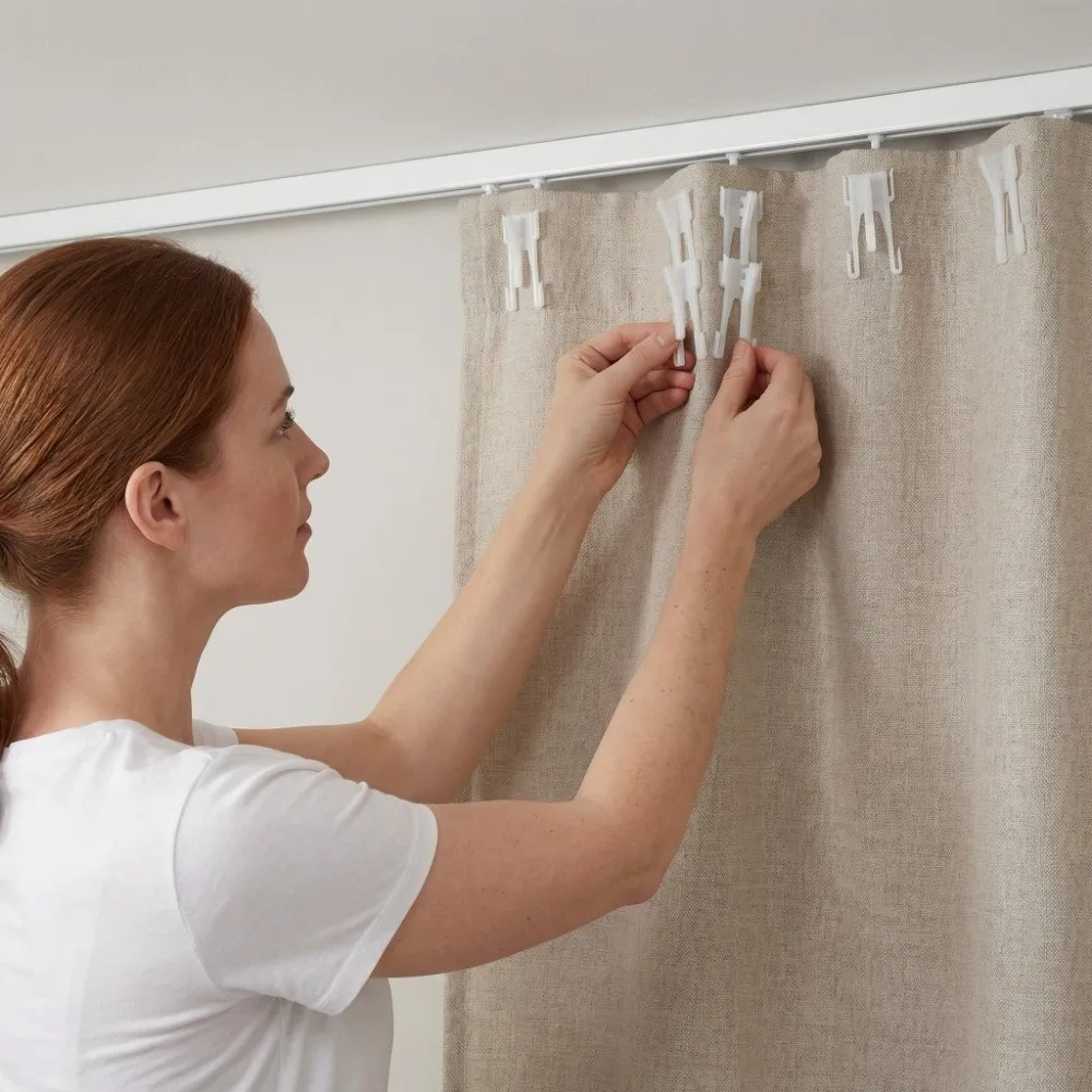 20PCS Curtain Strap Adjustable Curtain Hook Durable Easy Install Butterfly Hook Stable Lightweight Adjustable Hook Water Curtain