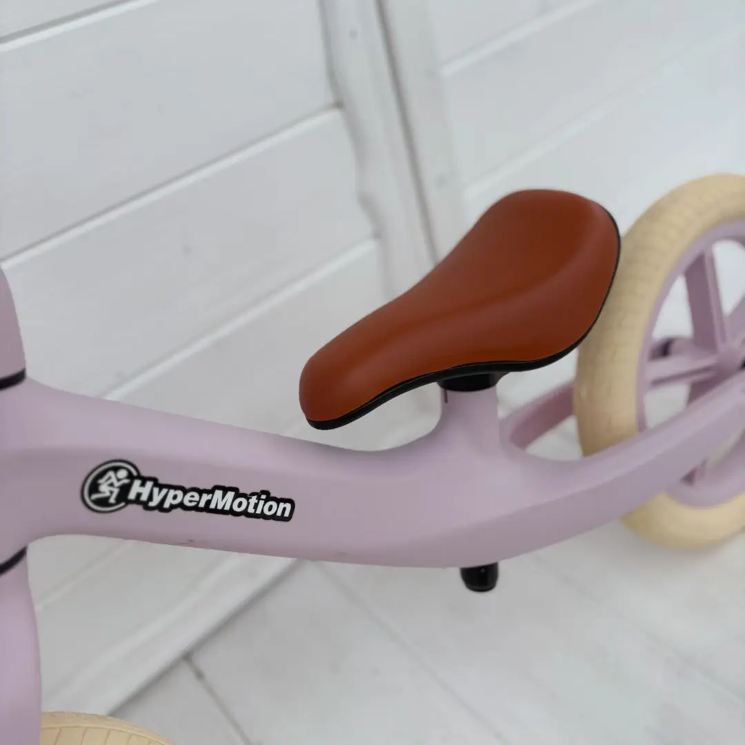 Imagen 4: Bicicleta de Equilibrio HyperMotion Marcelo Rosa Claro para Niños de 18 Meses o Más, Motocicleta de Aprendizaje de Conducción con Ruedas Ajustables