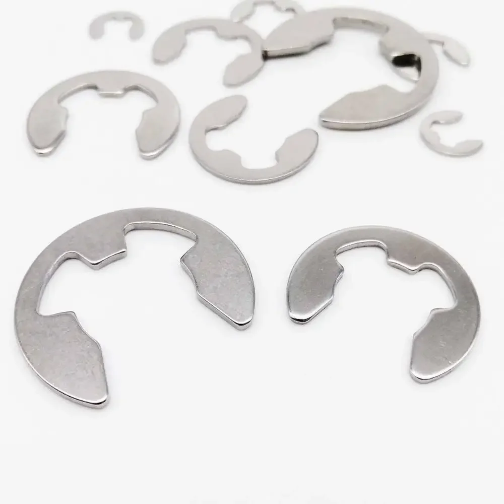 10/50PCs E Clip Circlip Retaining Ring Washers for Shaft Fastener M1.2 M1.5 M2 M3 M3.5 M4 M5 M6 M7 M8 to M15 304 Stainless Steel