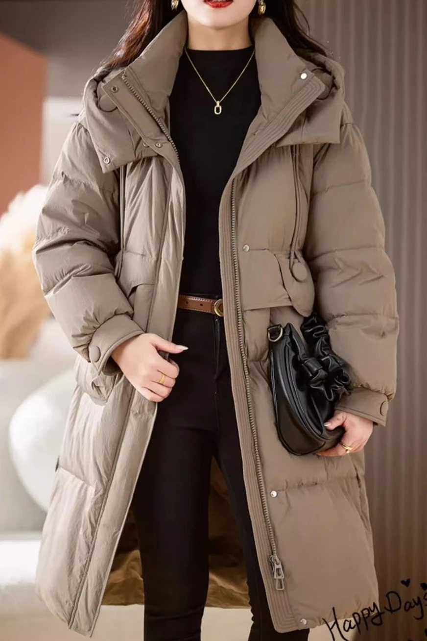 

Winter New Women's Down Cotton Jacket Loose Hooded Commuter High Street Cotton Jacket