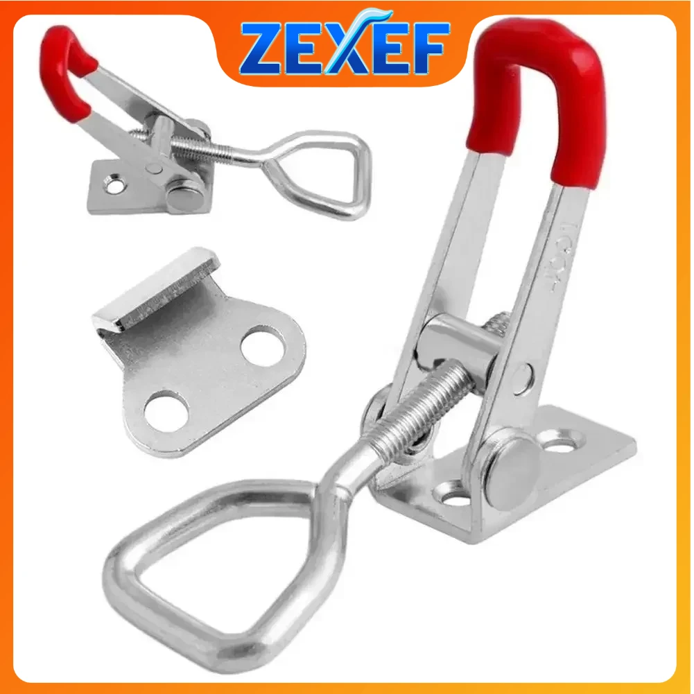 

ZEXEF Heavy Iron Adjustable Buckle Lock Clamp Box Buckle Clamp Door Bolt Type Quick Clamp Accessory Horizontal Clamp Catch