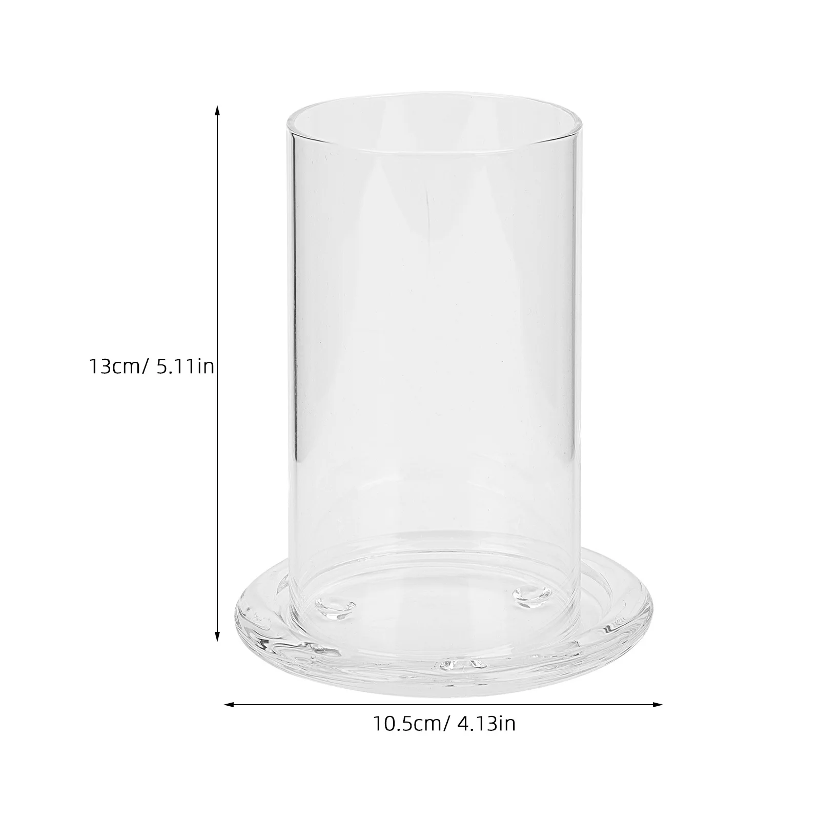 1세트 데스크탑 유리 클로슈 홀더 투명 무화염 커버 홈 데코 거실 침실 사무실 장식용