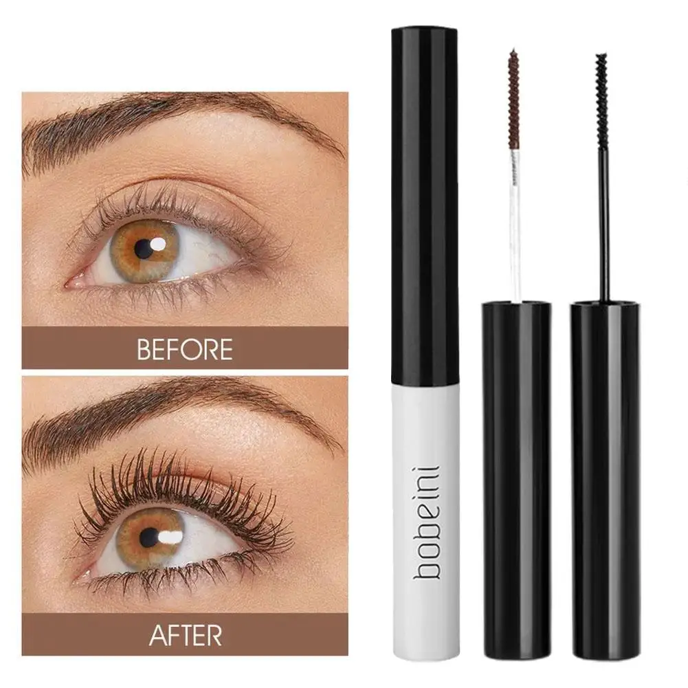 Wasserdichte schwarzbraune Mascara dauerhafte matte schnell verlängernde Make-up ultra feine Mascara Wimpern verlängerung trockene Werkzeug bürste Eye r8o2