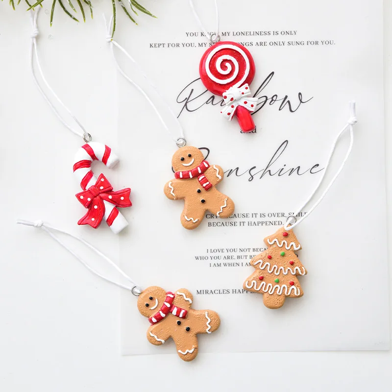 Candy Cane Gingerbread Man Ornaments Xmas Tree Hanging Pendant Christmas Decorations for Home 2026 New Year Gift Navidad Noel - Image 6