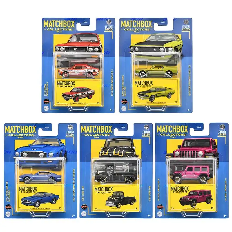 2024-GBJ48 Matchbox 1/64 1973 Savanna RX-3 18 Jeep Wrangler JL 1953 Ford COE V8 Vantage Collect die-casting alloy car model