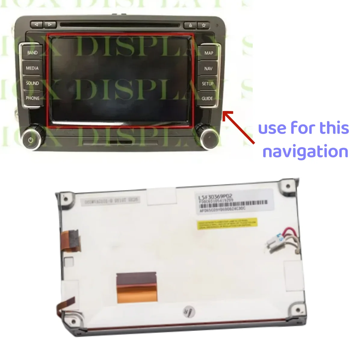 

6.5 Inch LCD Display for 2011-2015 Volkswagen Passat RNS510 Navigation Radio GPS Center Information Screen