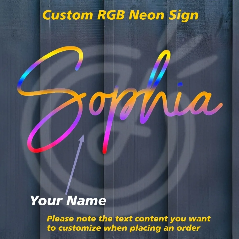 Custom RGB LED Neon Sign - Personalized Name Light for Weddings Parties Bars Home Decor Birthday Gift Teen Personalized Present