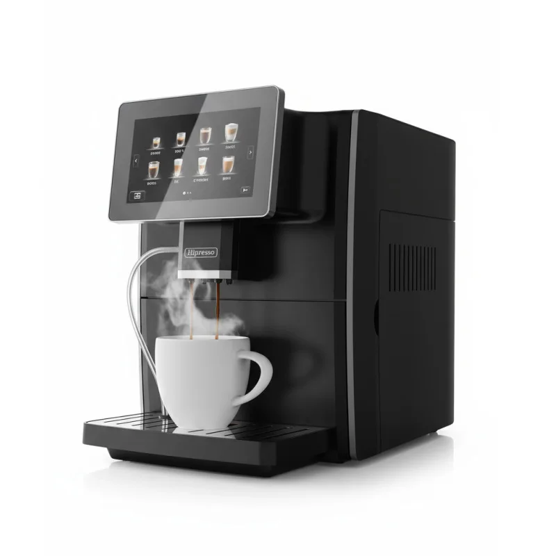 Smart home stainless steel grinding integrated commercial automatic cappuccino coffee machine with touch screen