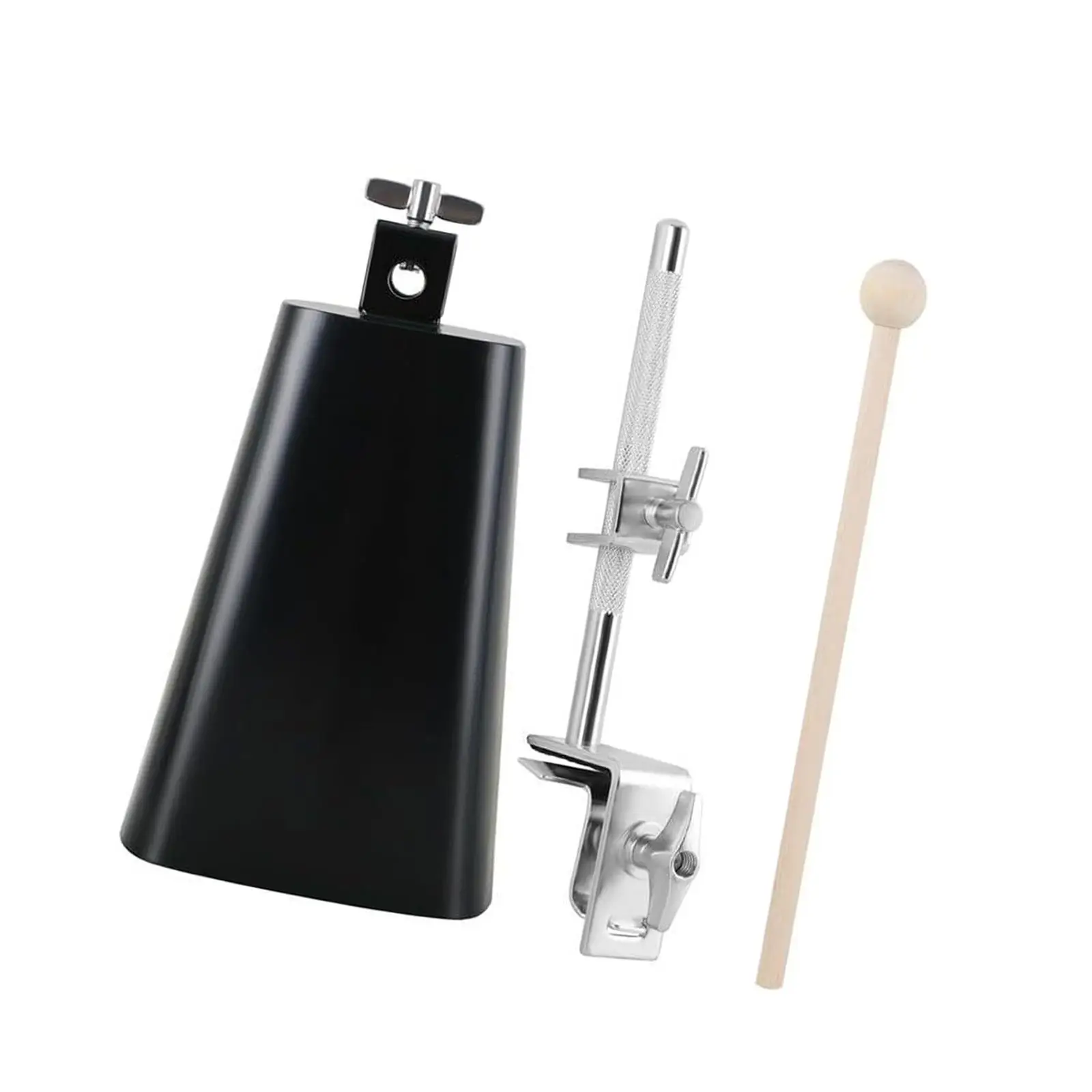 Bass Drum Cowbell Mounting Bracket Adjustable Clamp Holder for Percussion Drum Set Practice and Gigs