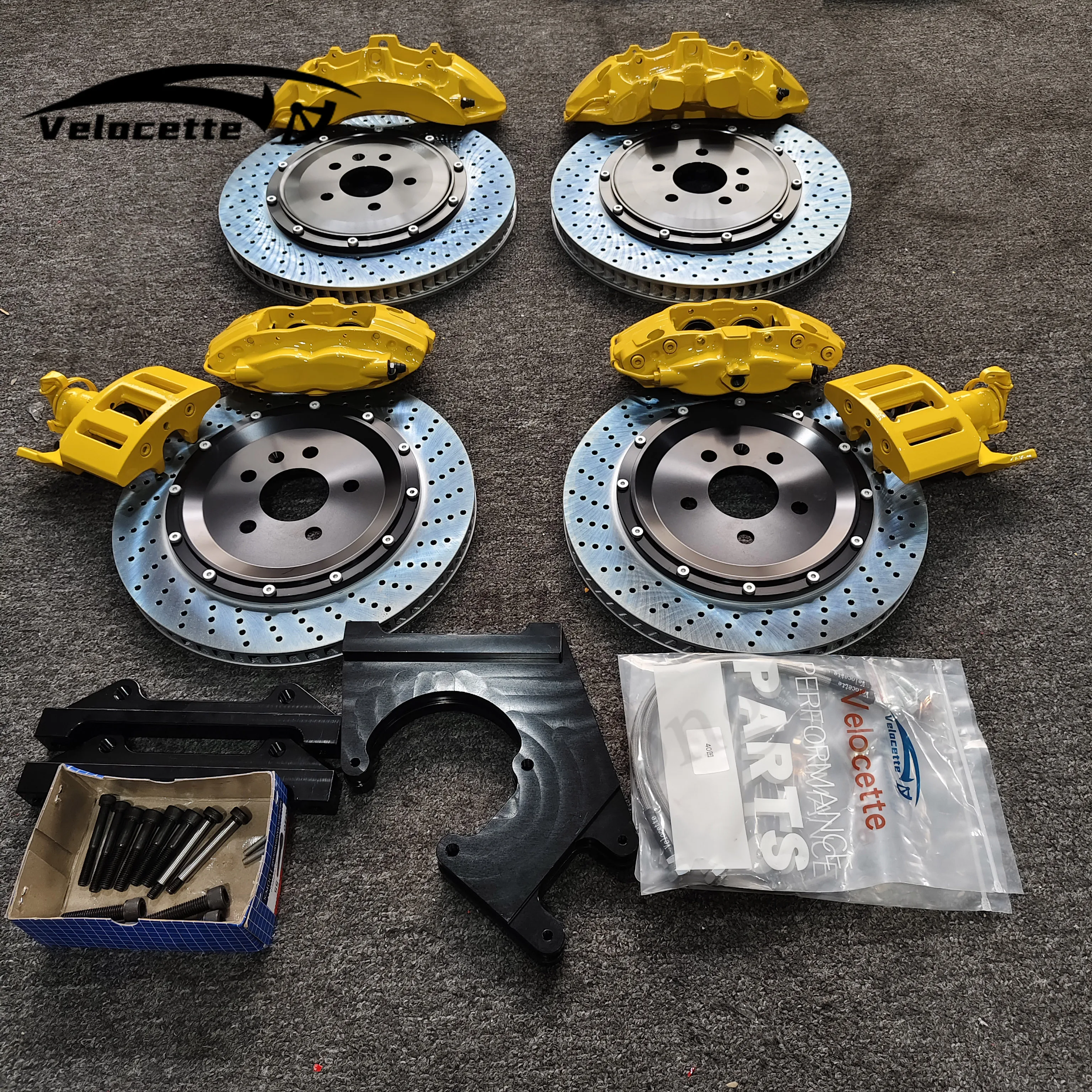 Customize Performance Brake Kit Car Caliper Front 6 Rear 4 Piston 355mm Rotor Big Brake Calipers Accessories For Audi A4 B6 B5