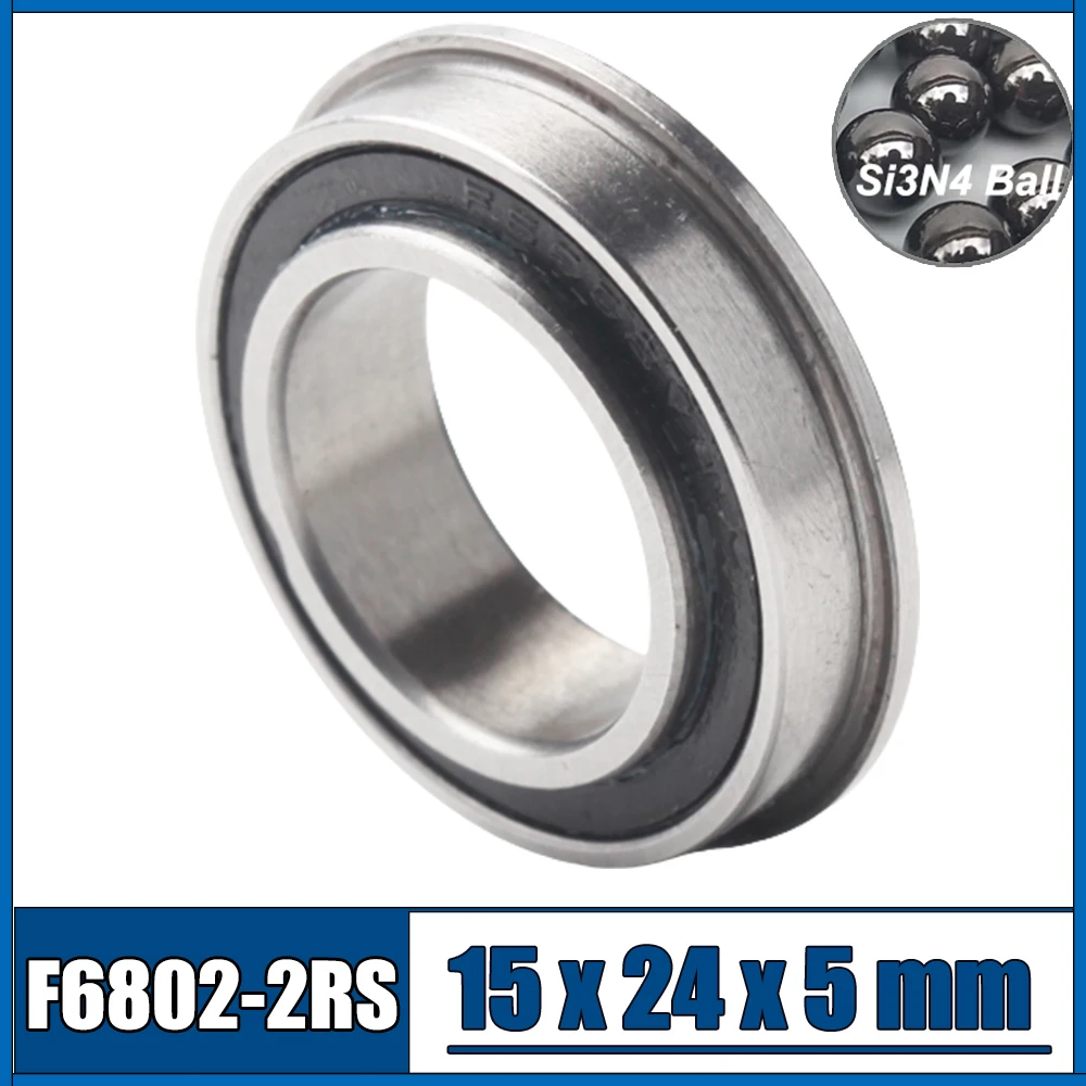 

F6802 Hybrid Ceramic Bearing 15*24*5 mm ABEC-1 ( 1 PC) Industry Motor Spindle F6802HC Hybrids Si3N4 Ball Bearings 3NC F6802RS