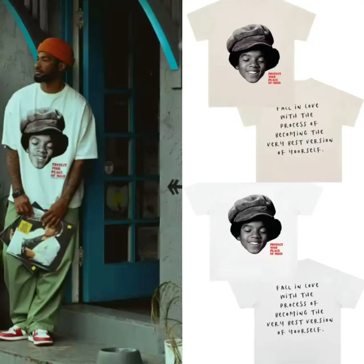 Michael Jackson Childhood Photo Printed T-shirt Men and Women Cotton T-shirt Men's T-shirts 2026 Summer New Men's Clothing Tops
