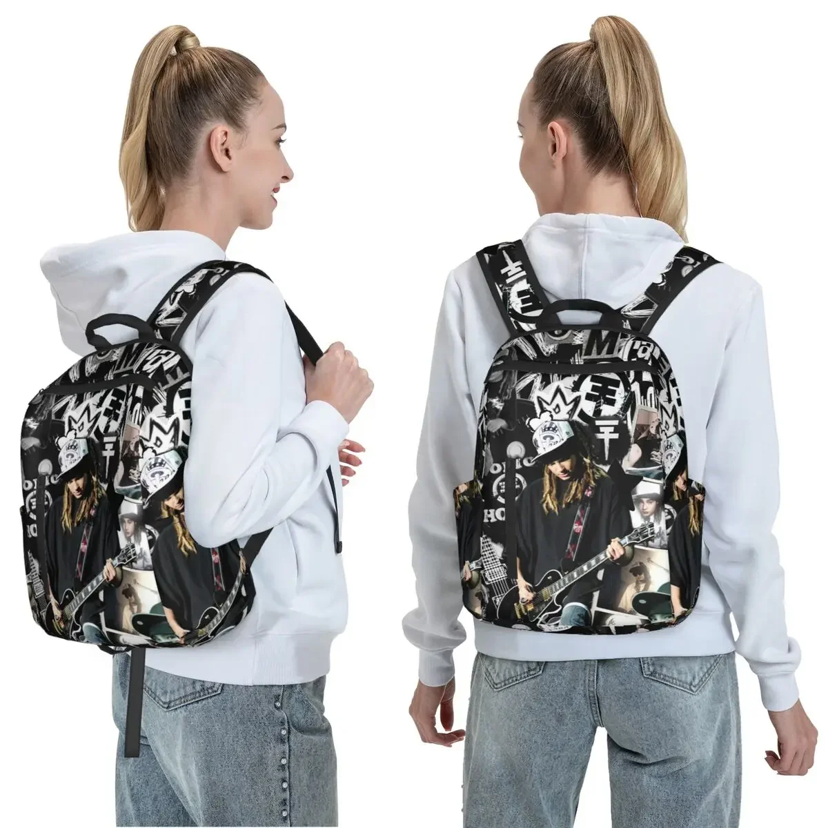 Tokio Hotel Tom Kaulitz Music Band Backpack Daypack Children BookBag School Bag Shoulder Bags for Men Women