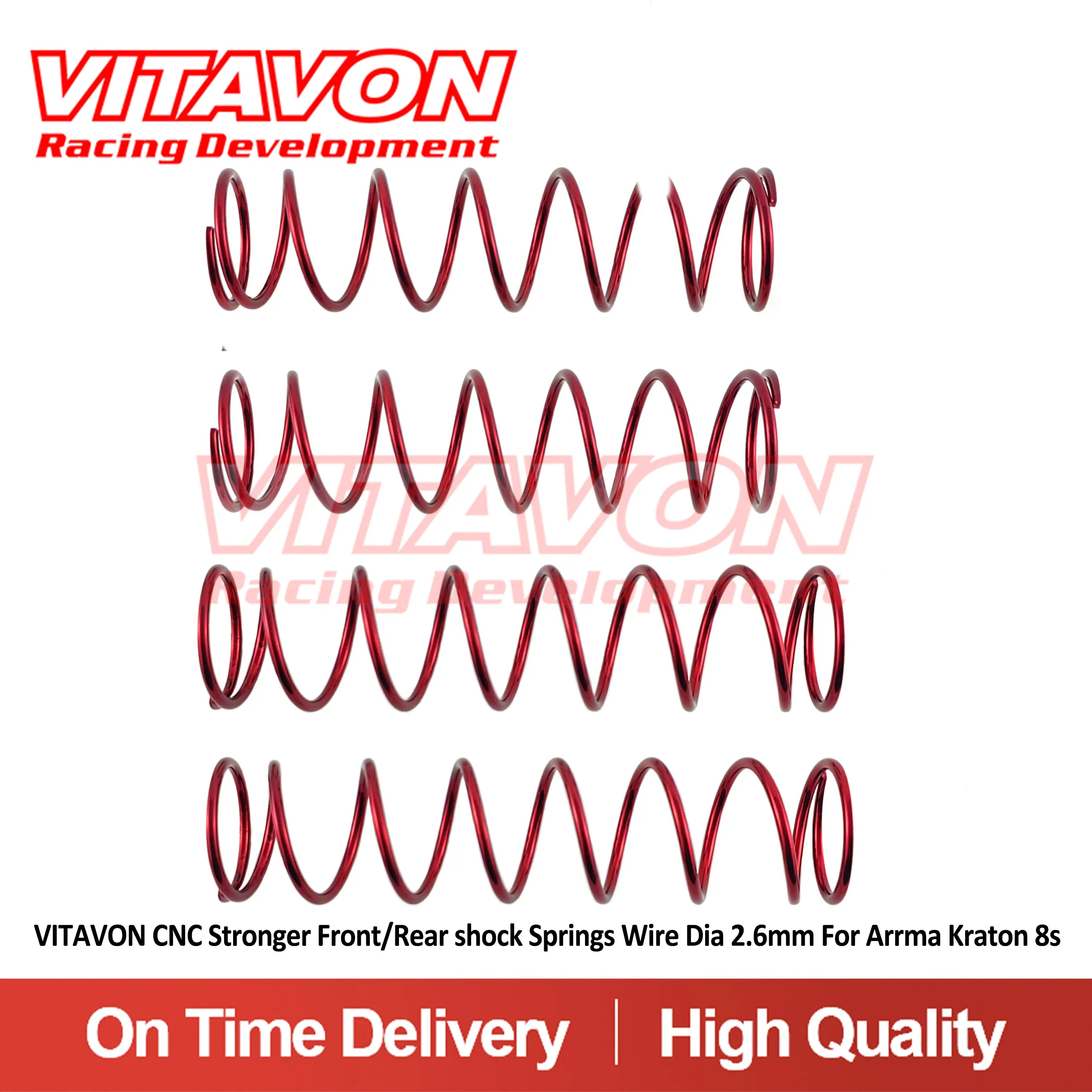 

VITAVON CNC Stronger Front/Rear shock Springs Wire Dia 2.6mm For Arrma Kraton 8s