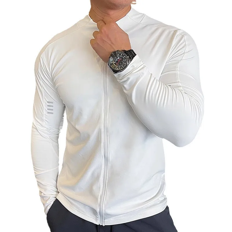 Men Women Compression Running Zipper Long Base T Shirt Fitness Sport Basketball Football Skiing Training Gym Bottom Clothes T26