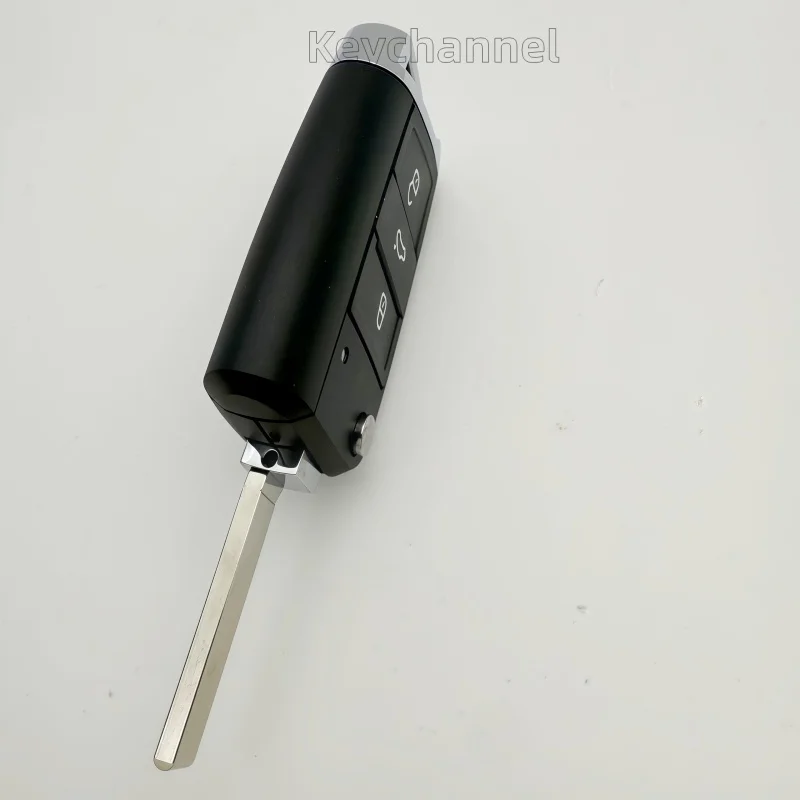 1 szt. Obudowa kluczyka samochodowego z 3 przyciskami HU162, pilot zdalnego sterowania MQB do Golf MK7, Golf 6, Tiguan, Jetta, Atlas, Polo, Virtus, Skoda, Seat, składany pilot.