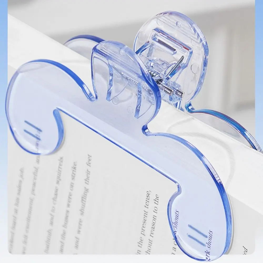 Easy To Read Reading Bookmark Holder 12° Anti-slip Transparent Book Holder Plastic Fixed Book Clips