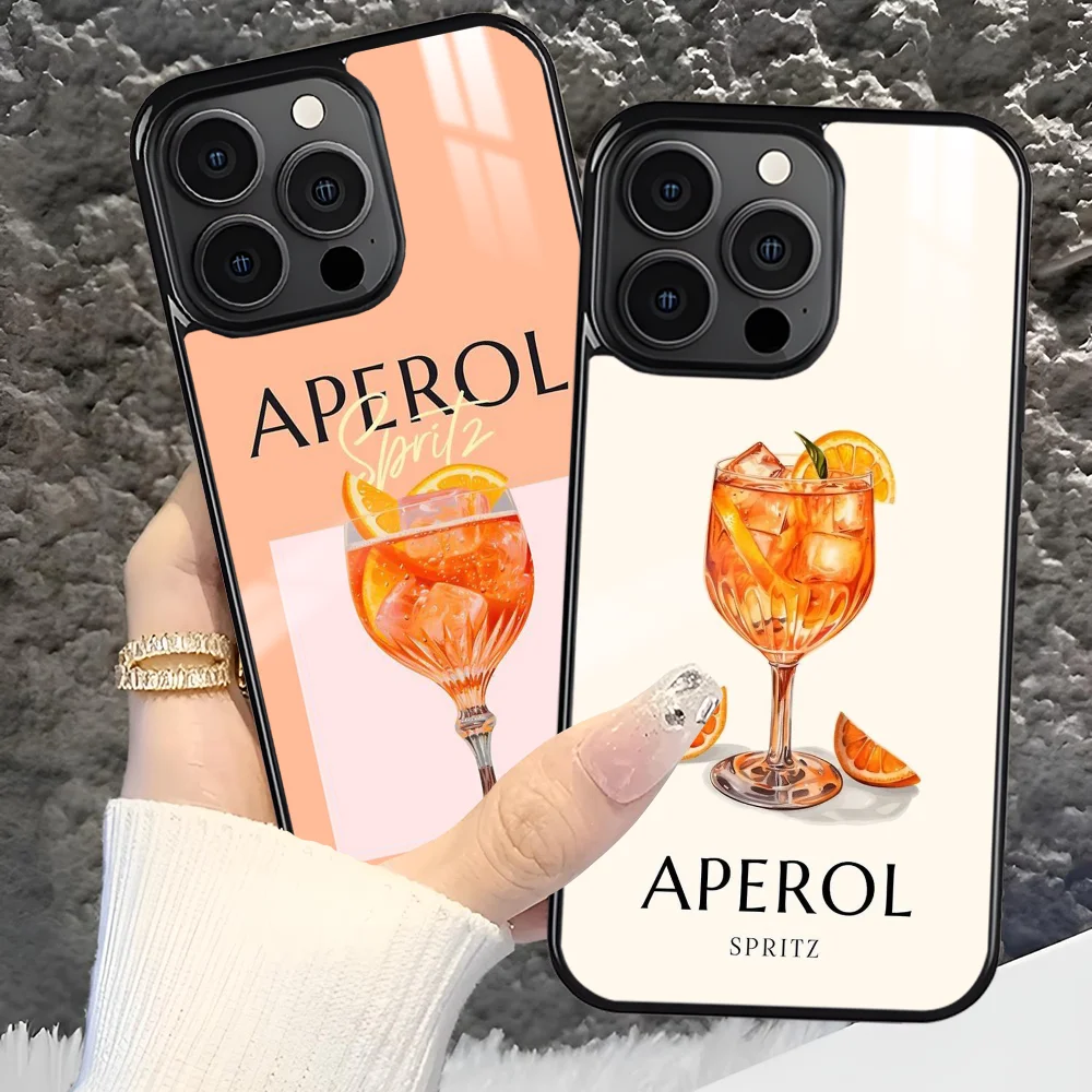 

Aperol Spritz Art Phone Case For iPhone 16 15 14 13 12 11 Pro Xs Max Mini Plus Antislip Shockproof Hard Funda