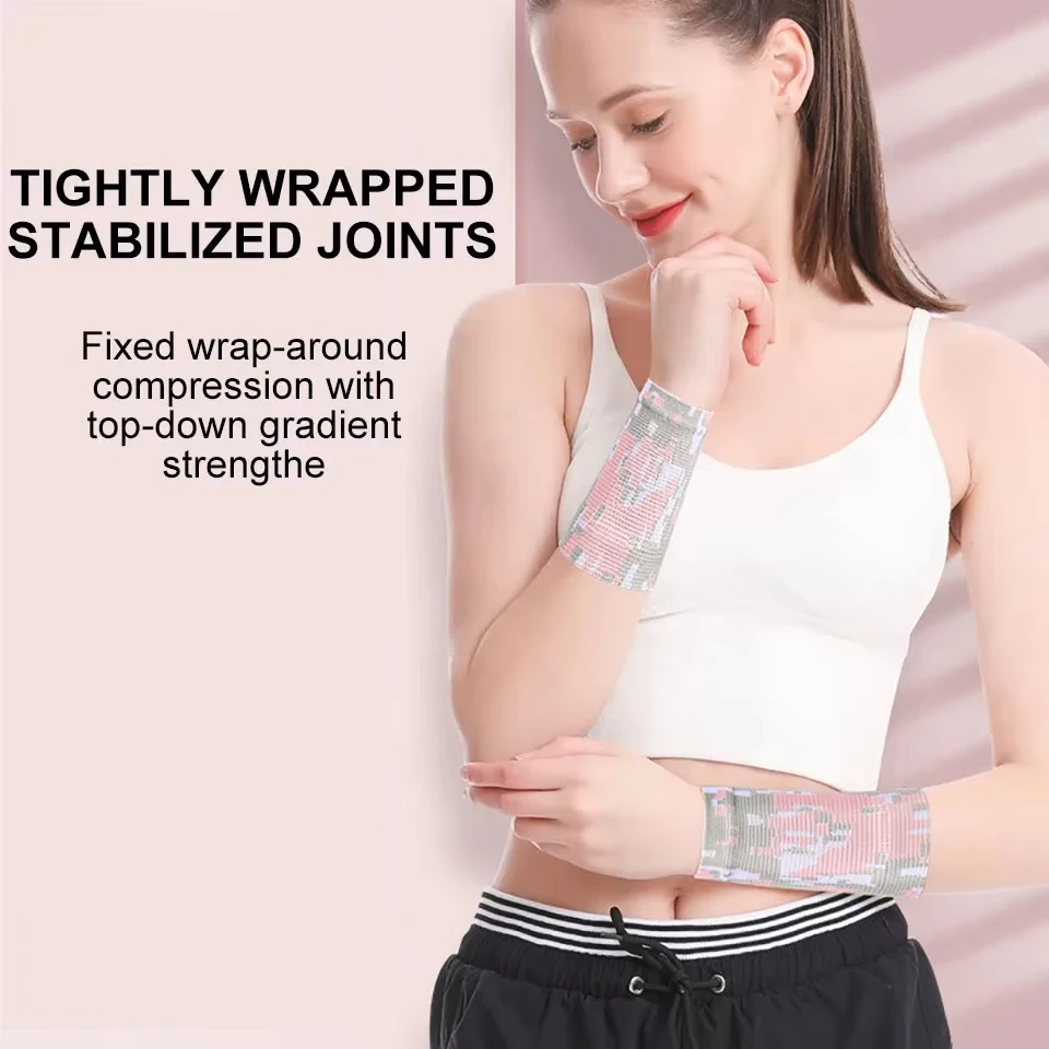 GOBYGO 1Pcs Sports Wrist Guard Knitted Compression Wrist Support Fitness Weightlifting Wristband Badminton Basketball Men Women