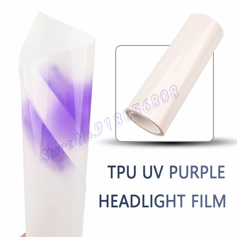 Automotive TPU PPF Headlight Protect Film Self-healing Hot Repair Scratches Intelligent Light Control Car UV Photochromic Film