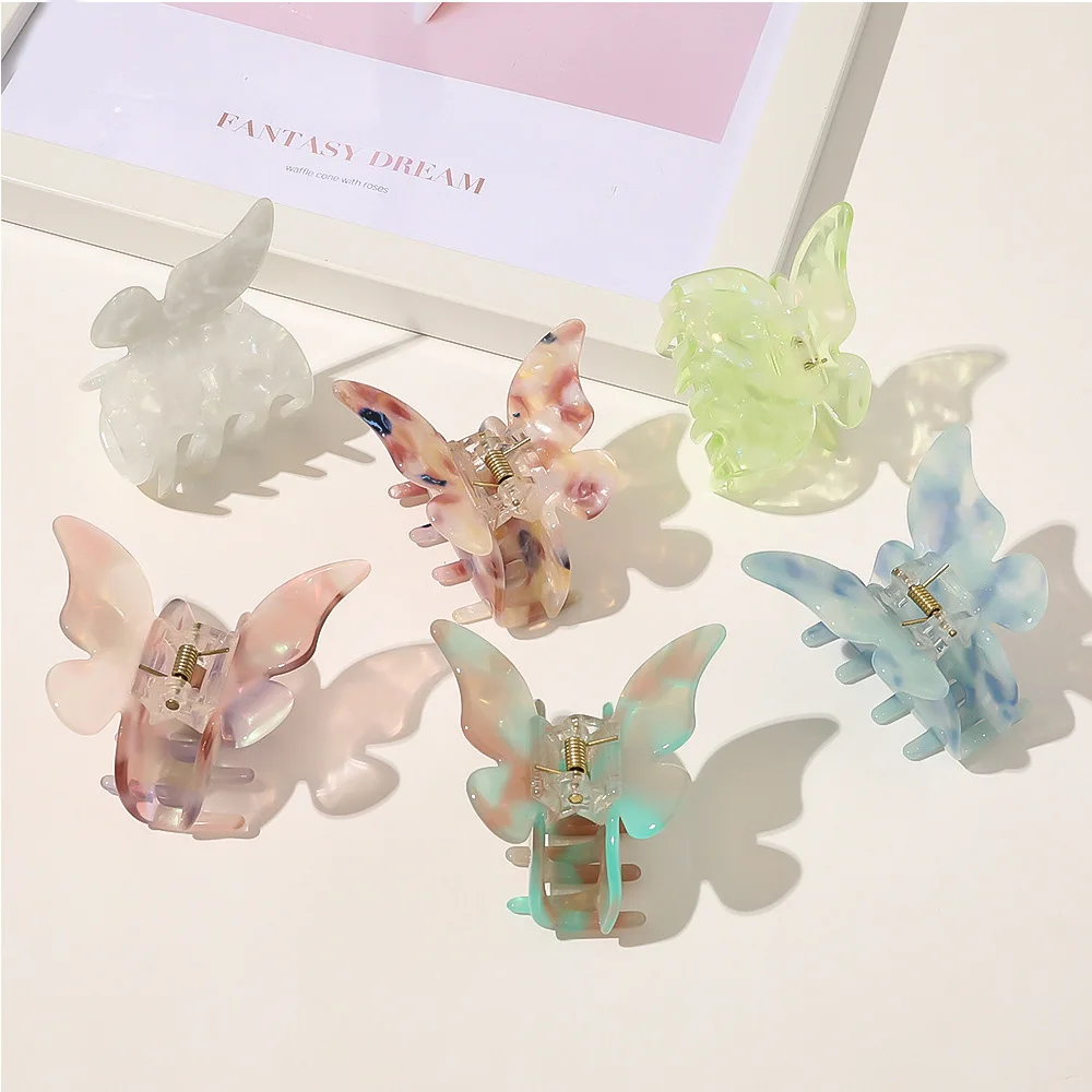 New Acetic Acid Butterfly Small Hair Claw For Women Girls Fashion Hair Crab Clips For Hair Clamps Hair Accessories