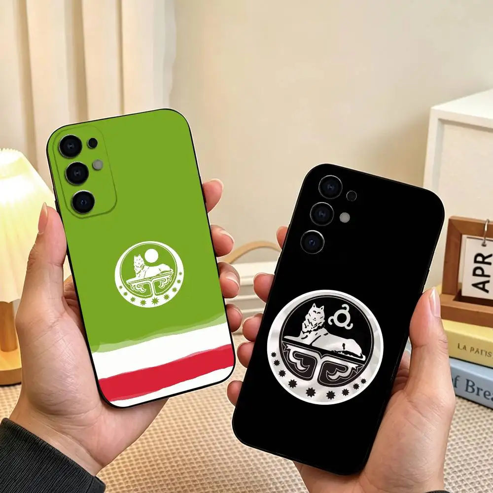 Flag of the Chechen Republic  Phone Case Black Silicone Soft For Samsung S26,S25,S24,S23,S22,S21,S30,Ultra,Plus,Fe,Lite Gift