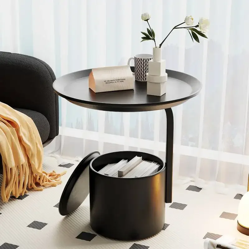 Nordic Metal Design Coffee Tables Storage Designer Minimalist Side Coffee Tables Modern Round Tavolino Da Salotto Home Furniture