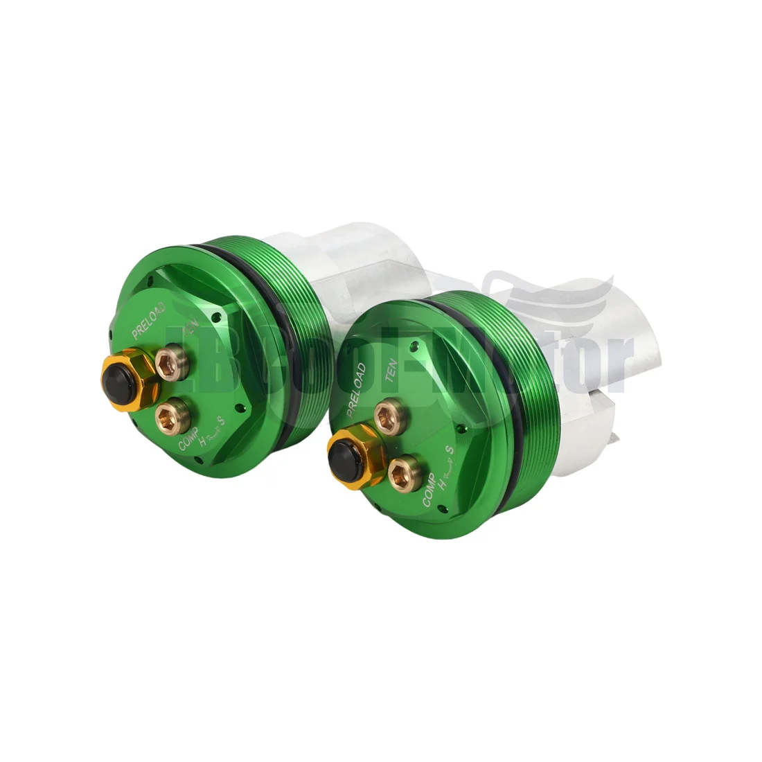 Pair Front Preload Fork Bolts Shock Absorber Screw For KAWASAKI H2 H2R 2015-2021 2016 2017 18 19 11065-0924 Green Fork Cover