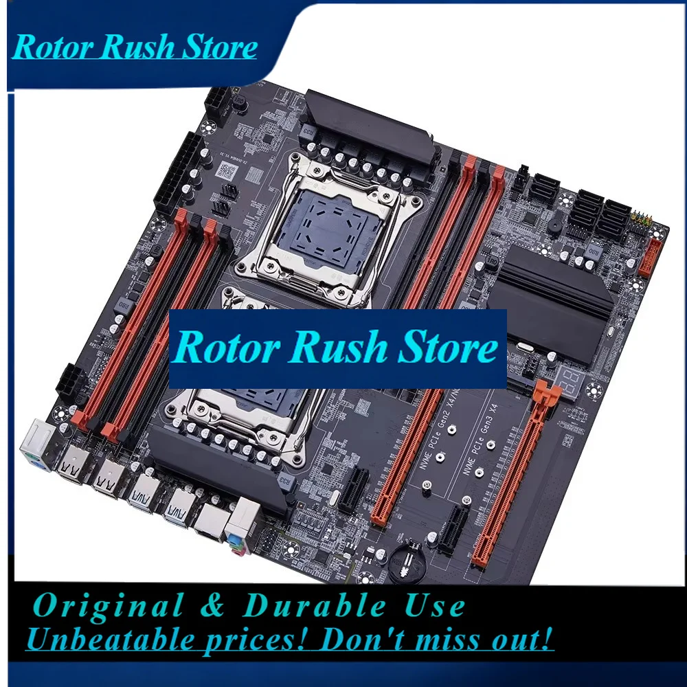 RoRuSX99 Dual Motherboard X99 C612 Chip Supports LGA 2011-3 CPUs DDR4 RAM NVME NGFF M.2 USB3.0 SATA3.0 PCI16X
