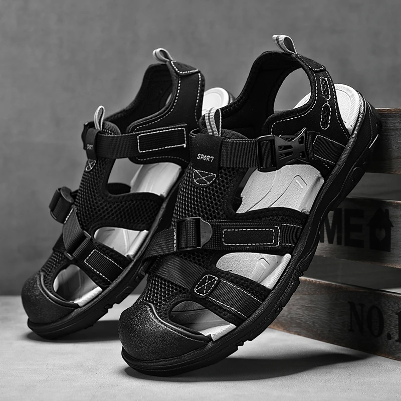 New Summer Men's Sandals Fashion Casual Sport Sandals Baotou Beach Sandals Outdoor Non Slip Treking Sandal Sandalias Hombre40-45