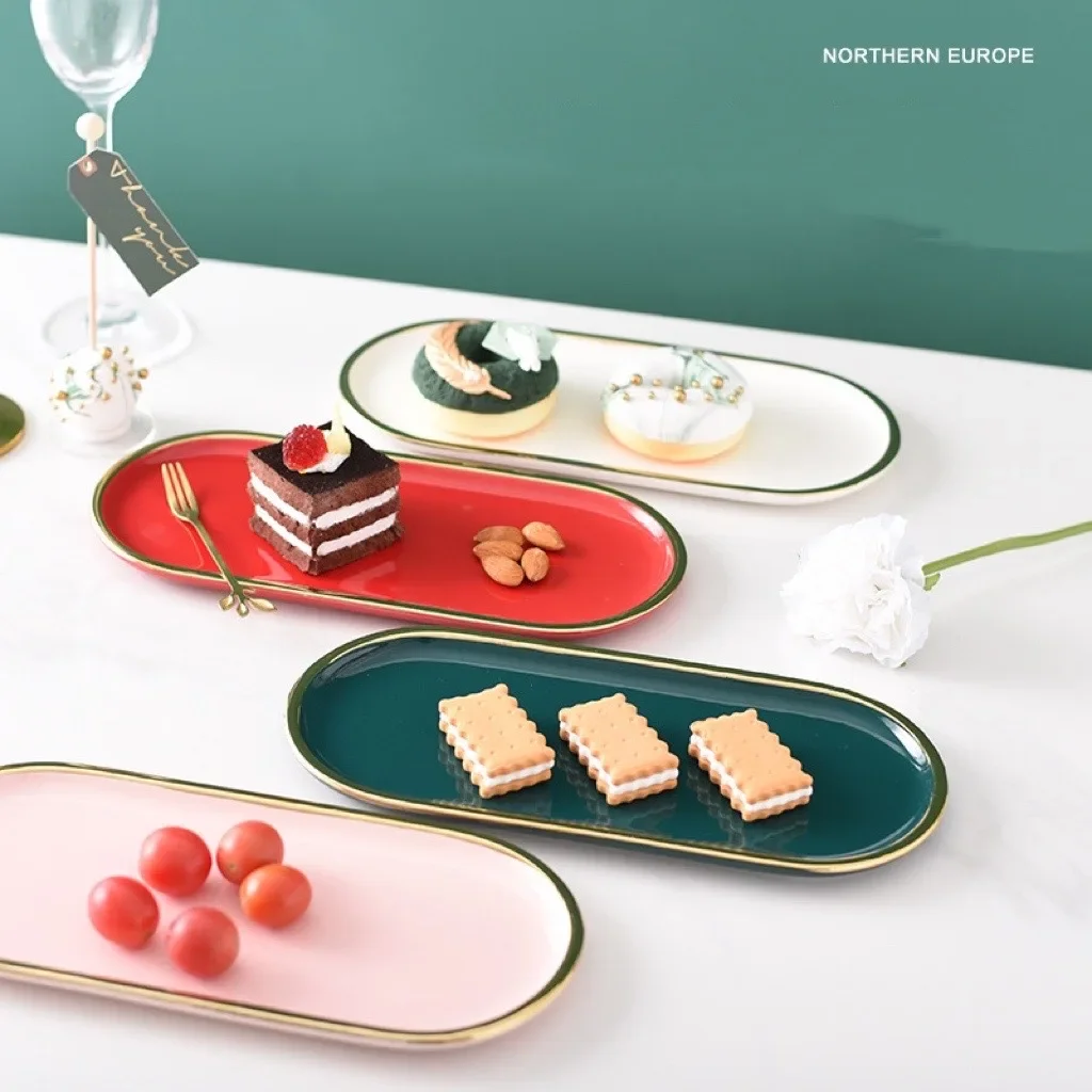 

# Wholesale Luxury Ceramic Phnom Penh Oval Sushi Plate Wholesale Ceramic Desserts Western Dishes #