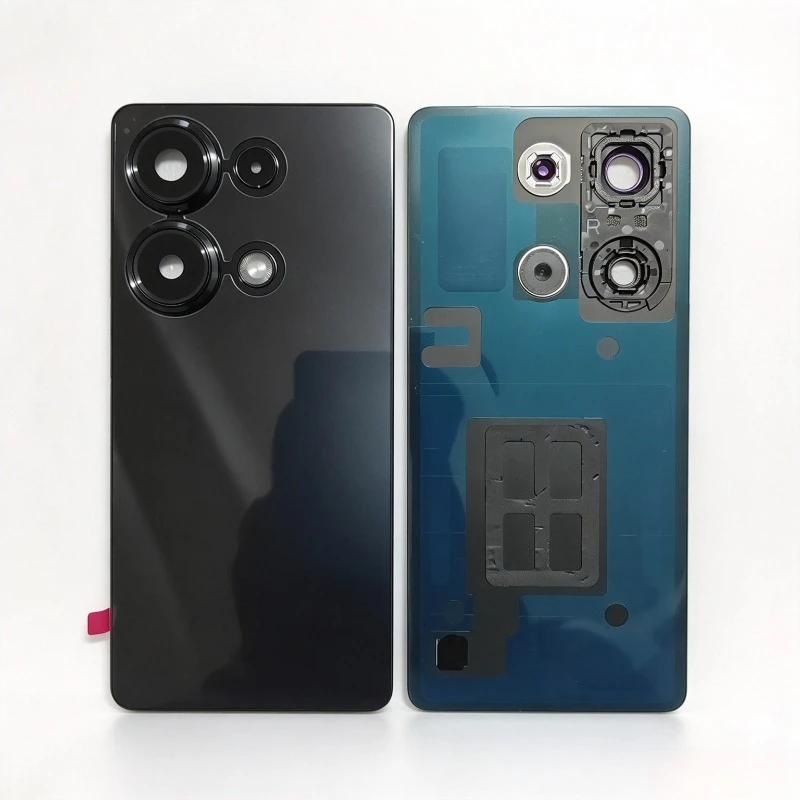 Back Glass Cover For Xiaomi Redmi Note 13 Pro 4G 23117RA68G Rear Battery Housing With Camera Lens Frame Replacement Repair Part