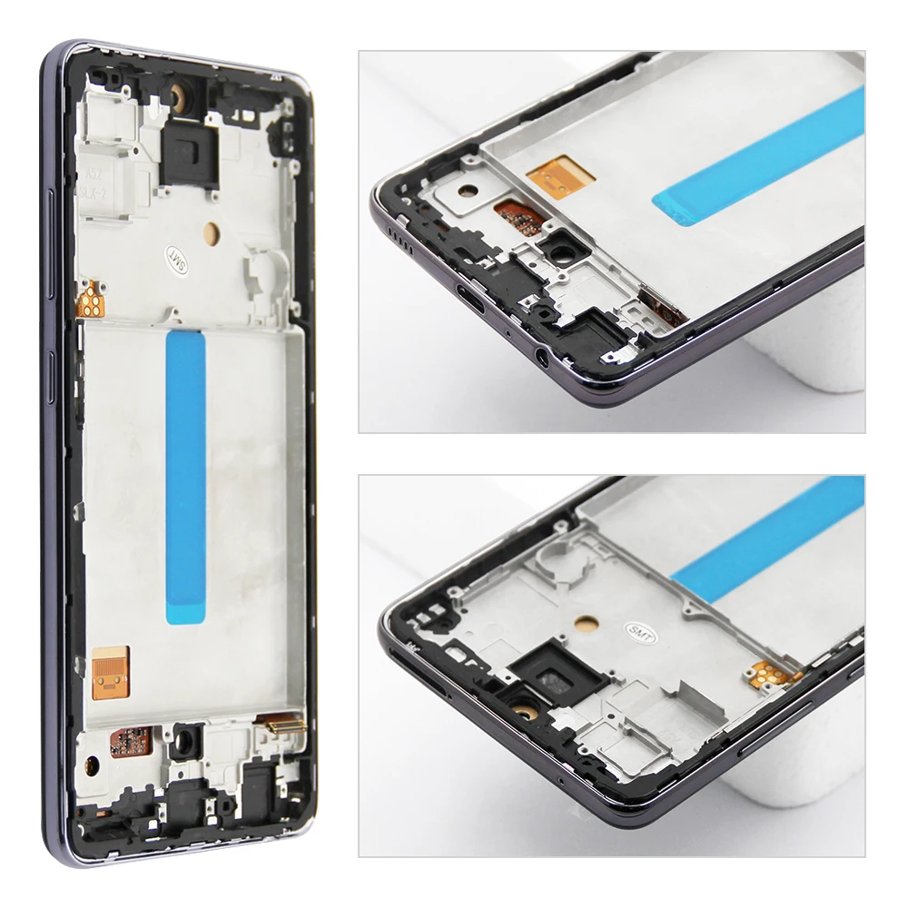 A52S 5G Display Screen Replacement, for Samsung Galaxy A52s 5G A528 A528B A528B/DS Lcd Display Digital Touch Screen with Frame