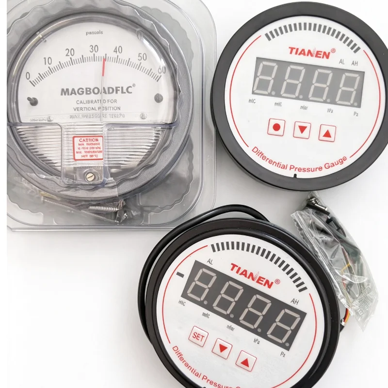 Cleanroom specific high-precision electronic differential pressure gauge TS3000A Digital differential pressure gauge