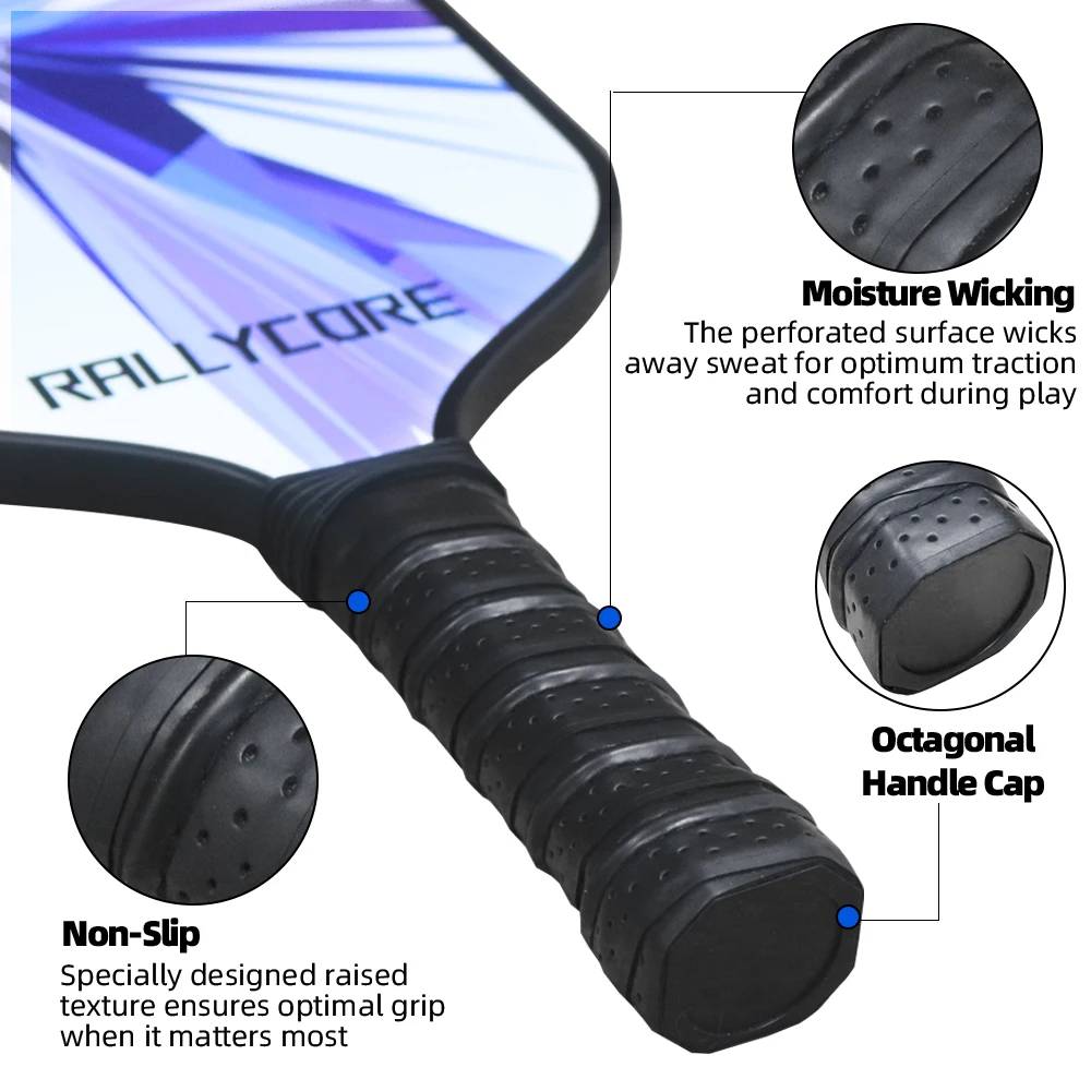 

Pickleball Paddle Set with Carry Bag 2 Rackets for Men Women Kids, Perfect Gift for Beginners to Pros, Fiberglass Face & Honeyc