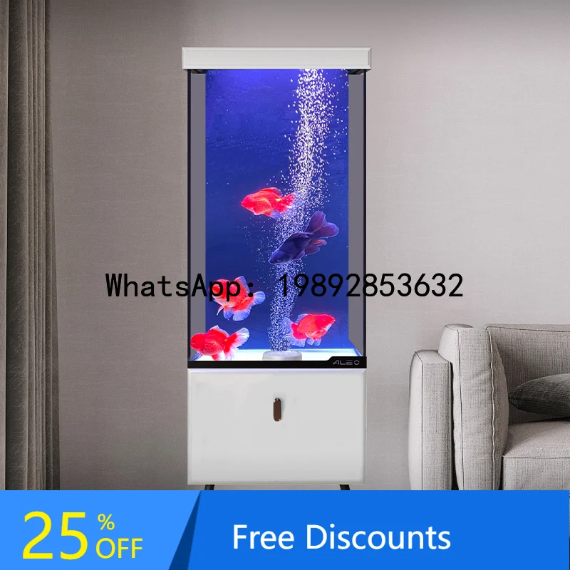 

XL Fish Tank Side Table 2nd Generation Home Living Room TV Cabinet Back Filter Floor-standing Integrated Vertical Aquarium