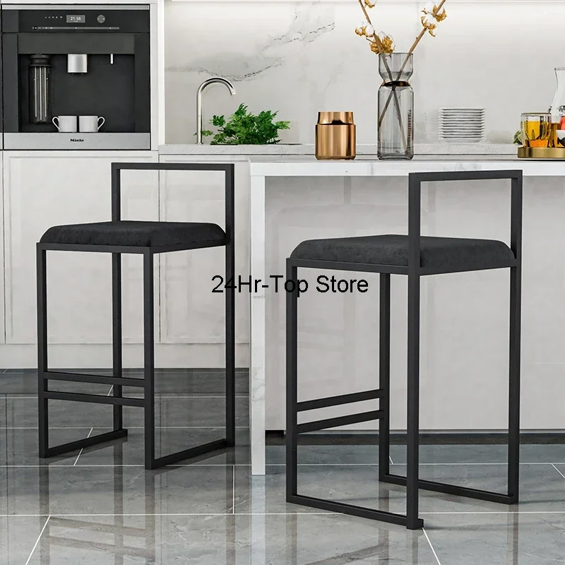 

Foot High Bar Stool Black Counter Kitchen Designer Luxury Dining Chair Vintage Silla Para Barra De Cocina Bar Furniture Mzy