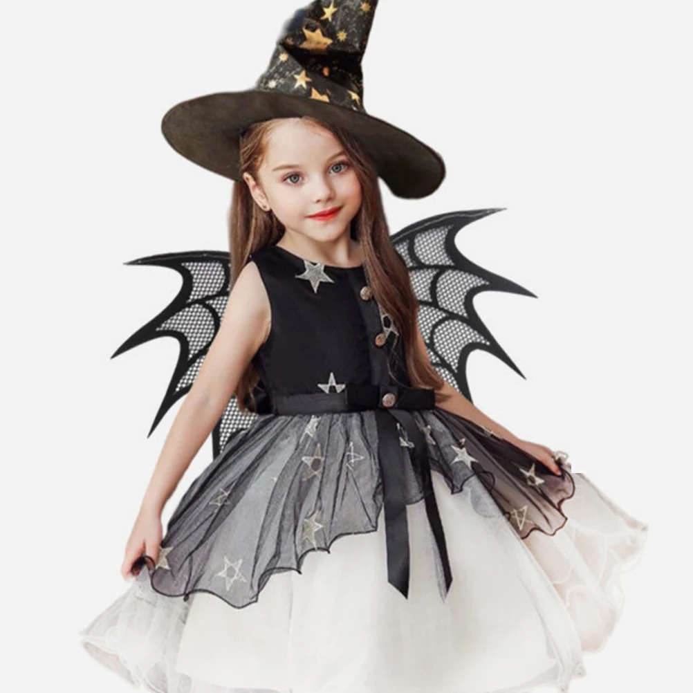 

1 Set Halloween Wing Costume Accessories Set Felt Cosplay Party Photo Props Lightweight Durable Hair Hoop Stick For Carnival