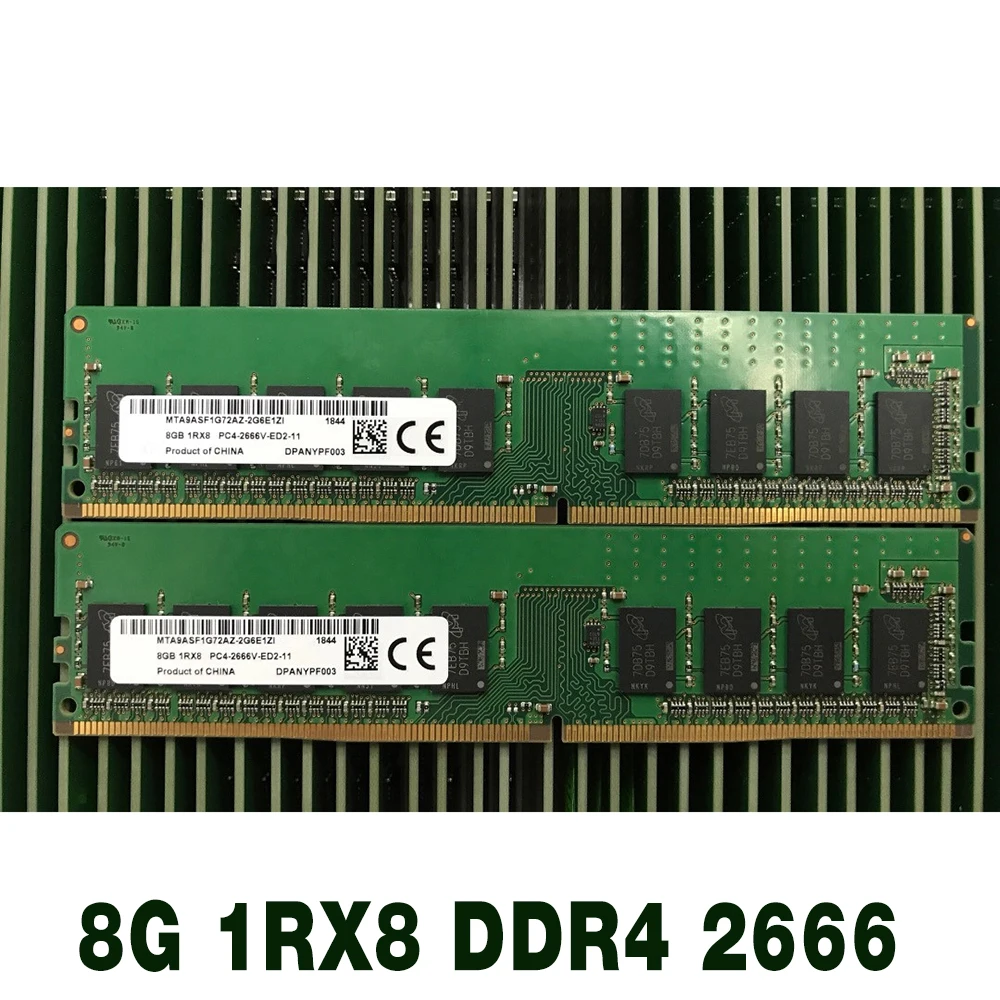 

1 pcs For MT RAM 8GB PC4-2666V-E MTA9ASF1G72AZ-2G6 Server Memory Fast Ship High Quality 8G 1RX8 DDR4 2666