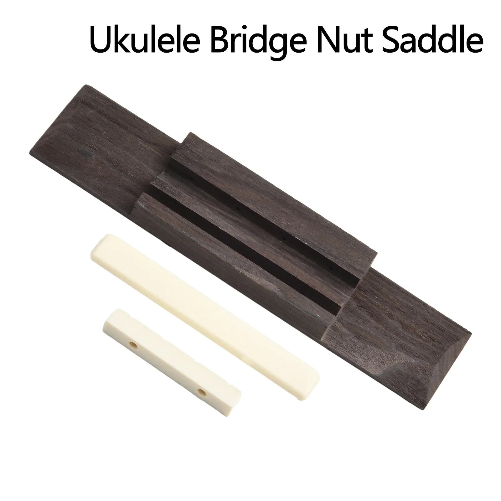 

3Pcs Ukulele Rosewood Bridge And Nut And Saddle Slotted For Guitar Ukulele Parts Set Durable Accessories Musical Instrument