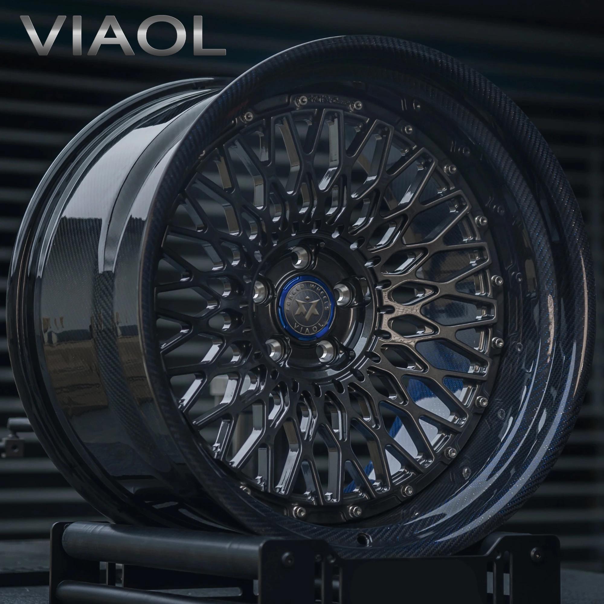Viaol Forged Wheels 2 P 3P 5x120 5x114.3 Carbon Fiber Deep Concave  5x112 5x130  20 21 22 Inches for Racing Car Aluminum Rims