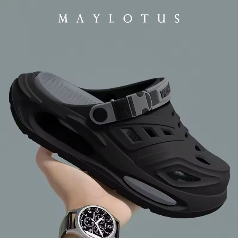 2026 Summer Men\'s and Women\'s Cave Shoes Fashion Breathable Sandals with Removable Insoles Non-slip Cushioned Thickened Slippers