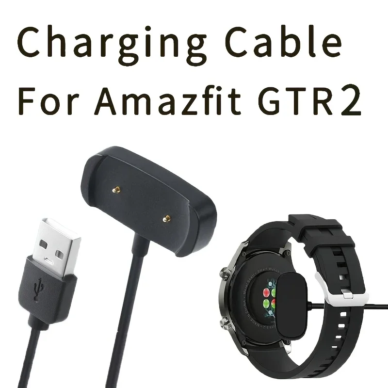 USB Smartwatch Charging Cable for Amazfit GTS 2, GTS 2 Mini, GTS 2E, GTS 4 Mini, T-Rex Pro, Bip 3, Bip U[60cm/23.6inch]