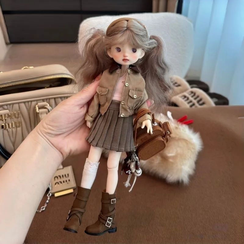 （customization 30day）BJD doll clothes suitable for ob22 ob24 size Cute suspender skirt clothing set doll accessories (3 points)