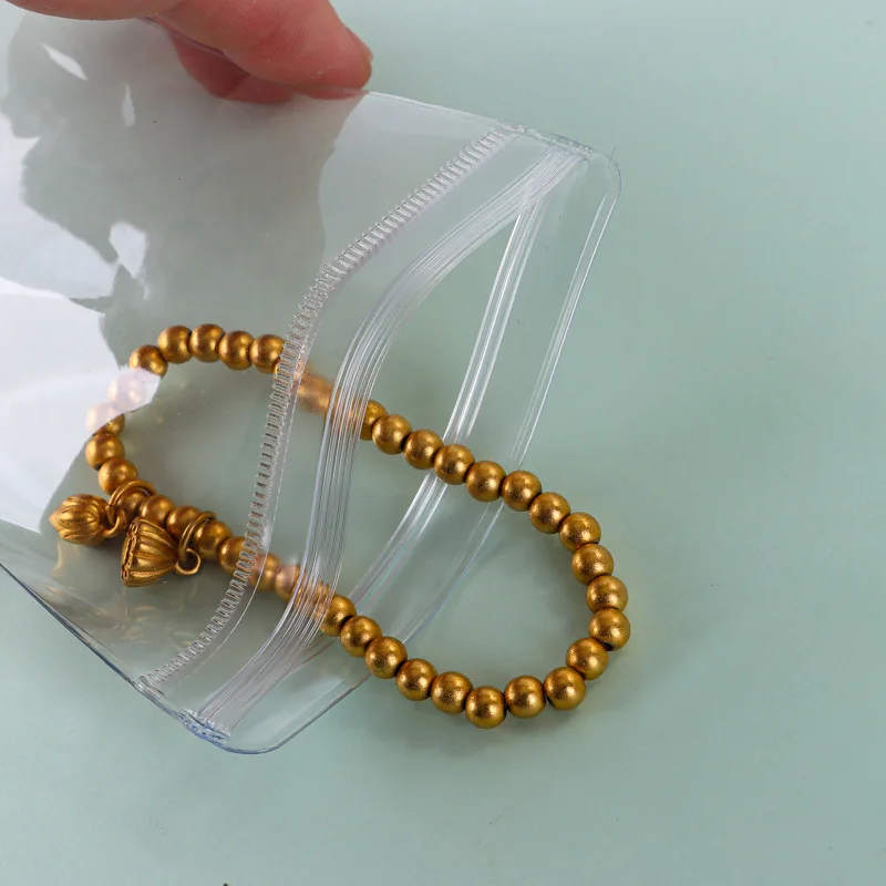 50/20/10 PCS PVC Self Sealing Jewelry Bag Thick Necklace Bracelet Ziplock Bag Ring Storage Holder Bag Storage Anti-oxidation Bag