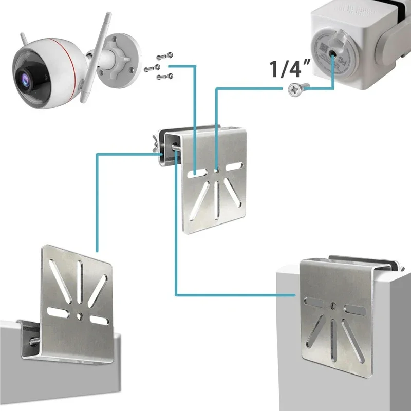Essential Gutter Mount Bracket Compatible with Eufy SoloCam S340E30 Solar Camera Installation Accessory