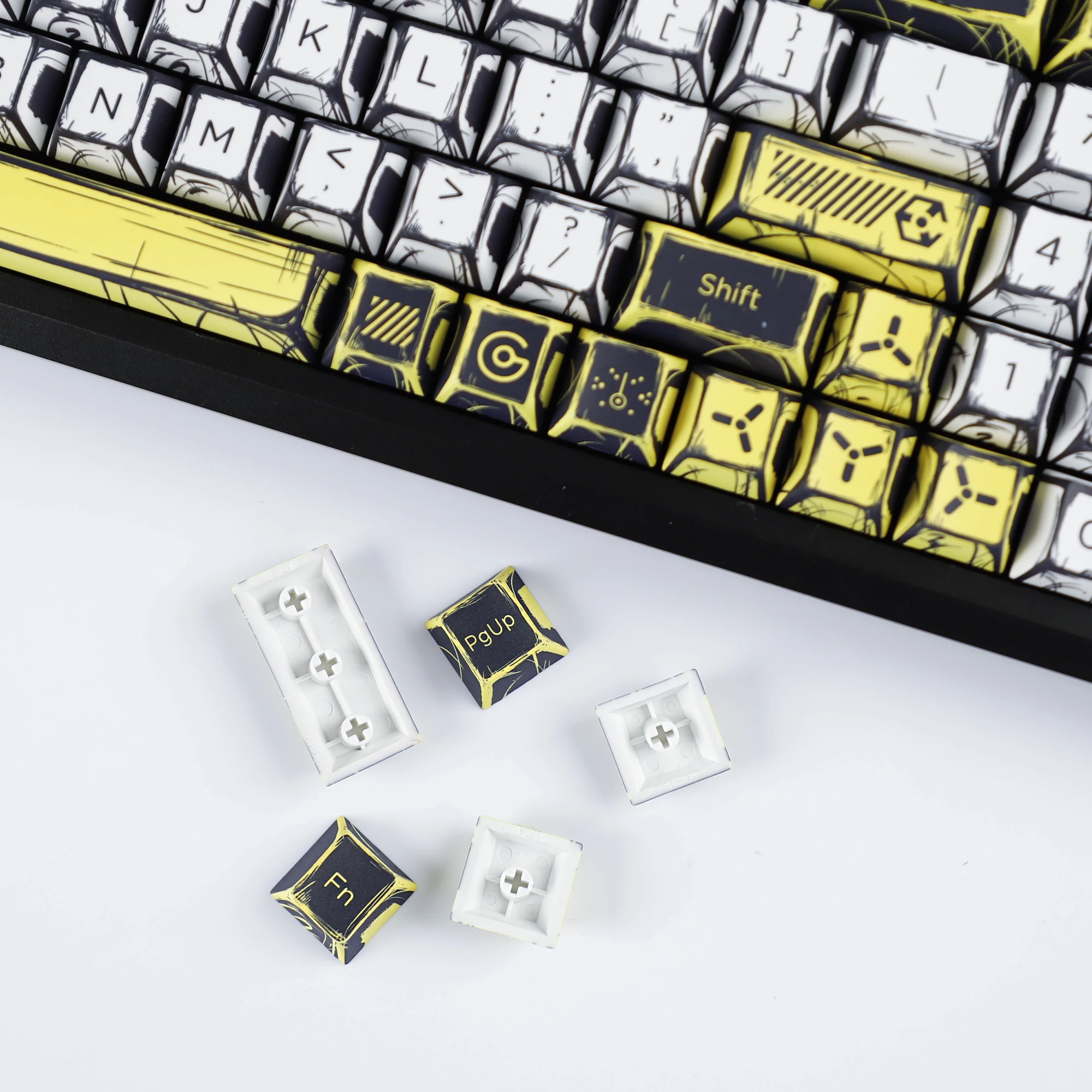 Virtual War Comic Style Keycaps 138 toetsen Mange PBT Dye Sub Cherry Profile voor MX mechanisch toetsenbord
